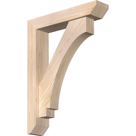 Ekena Millwork Imperial Slat Smooth Bracket w/ Offset Brace, Douglas Fir, 5 1/2"W x 26"D x 34"H BKT0604X26X34IMP06SDF